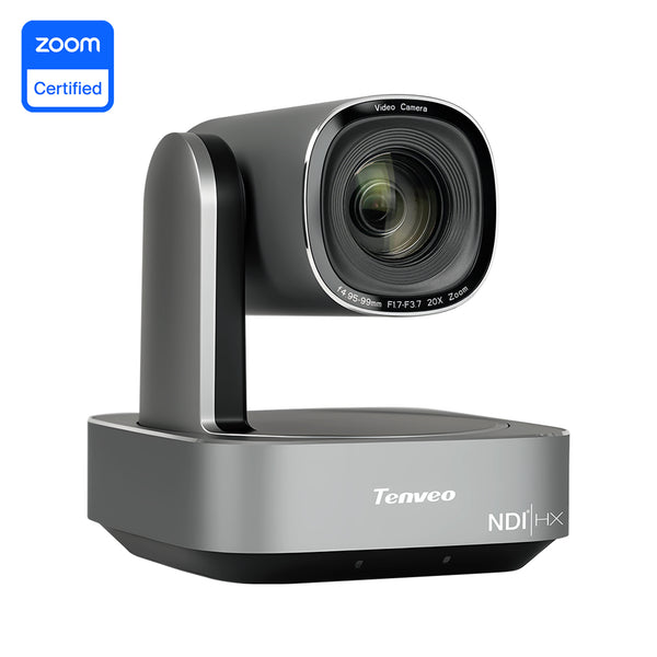 Tenveo Zoom Certified AI Auto-Tracking PTZ Camera with 20X Optical Zoom, 1080P 60FPS, HDMI, USB, IP Streaming & PoE