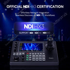 Tenveo 4K 60FPS NDI PTZ Camera Bundle with 3 AI Tracking PTZ Cameras & NDI HX3 Joystick Controller | 30X Optical Zoom Multi-Camera Live Production System