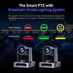 Tenveo 4K 60FPS NDI PTZ Camera Bundle with 3 AI Tracking PTZ Cameras & NDI HX3 Joystick Controller | 30X Optical Zoom Multi-Camera Live Production System