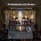 Tenveo KB200MAX NDI PTZ Camera Controller – 5" LCD Preview, 4D Joystick, PoE, Multi-Protocol Control for Professional Live Streaming & Video Production