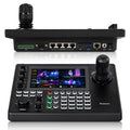 Tenveo KB500 NDI PTZ Joystick Controller, 7" Quad-View Touchscreen, 4D Joystick, 4K60 Preview, Camera Group Control, HDMI, Tally, NDI|HX3, VISCA, ONVIF & Pelco