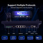 Tenveo KB500 NDI PTZ Joystick Controller, 7" Quad-View Touchscreen, 4D Joystick, 4K60 Preview, Camera Group Control, HDMI, Tally, NDI|HX3, VISCA, ONVIF & Pelco