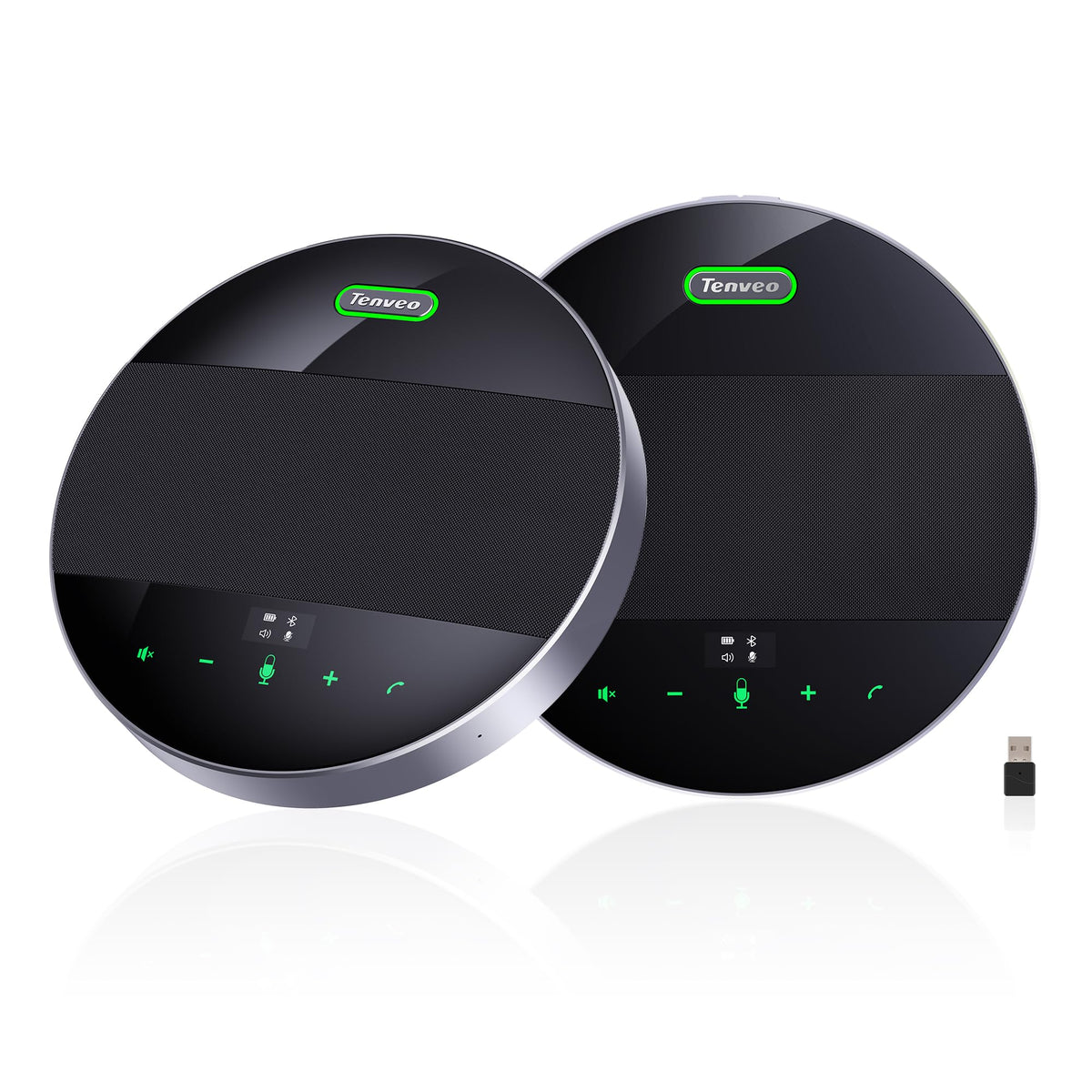 Tenveo MagiCall-EX M5BEX Bluetooth Conference Speakerphone – Daisy Chain for 20–30 Attendees, 360° Voice Pickup, USB & Wireless Speakerphone for Medium to Large Meeting Rooms