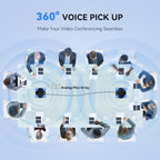 Tenveo MagiCall-EX M5BEX Bluetooth Conference Speakerphone – Daisy Chain for 20–30 Attendees, 360° Voice Pickup, USB & Wireless Speakerphone for Medium to Large Meeting Rooms