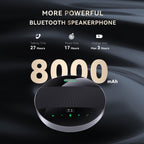 Tenveo MagiCall-EX M5BEX Bluetooth Conference Speakerphone – Daisy Chain for 20–30 Attendees, 360° Voice Pickup, USB & Wireless Speakerphone for Medium to Large Meeting Rooms
