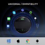 Tenveo MagiCall-EX M5BEX Bluetooth Conference Speakerphone – Daisy Chain for 20–30 Attendees, 360° Voice Pickup, USB & Wireless Speakerphone for Medium to Large Meeting Rooms