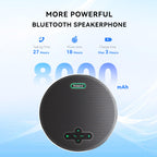 Tenveo MagiCallPro Bluetooth Conference Speakerphone – 360° AI Noise Cancellation, 8 Microphones, USB/Bluetooth/Wireless Dongle, Hi-Fi Speaker for Zoom/Teams/OBS, 18H Battery for 12–15 People