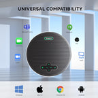 Tenveo MagiCallPro Bluetooth Conference Speakerphone – 360° AI Noise Cancellation, 8 Microphones, USB/Bluetooth/Wireless Dongle, Hi-Fi Speaker for Zoom/Teams/OBS, 18H Battery for 12–15 People