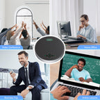 Tenveo MagiCallPro Bluetooth Conference Speakerphone – 360° AI Noise Cancellation, 8 Microphones, USB/Bluetooth/Wireless Dongle, Hi-Fi Speaker for Zoom/Teams/OBS, 18H Battery for 12–15 People