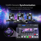 Tenveo PC500 4K60 HDMI & SDI Video Switcher | 5-Channel Live Streaming Mixer with PTZ Control, NDI, Dual Streaming & USB Recording