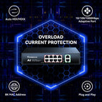 Tenveo 8 Port Gigabit PoE Switch, 120W PoE+ Ethernet Switch with 8 PoE Ports & 2 Uplink Ports, Plug & Play, VLAN Support, Fanless Metal Design, Smart Managed Network Switch for IP Cameras, WiFi AP & Live Streaming