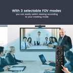 Tenveo 3-in-1 4K Webcam with Microphone & Speaker, AI Auto Framing, 5X Digital Zoom, Adjustable FOV & Remote Control, Plug-and-Play USB Webcam for Zoom, Teams, Google Meet, PC/Mac