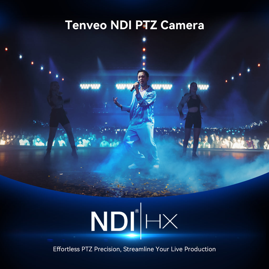 Tenveo AI Humanoid & Face Tracking PTZ Camera, 20X Optical Zoom, USB3.0/HDMI/PoE IP, 1080P 60FPS