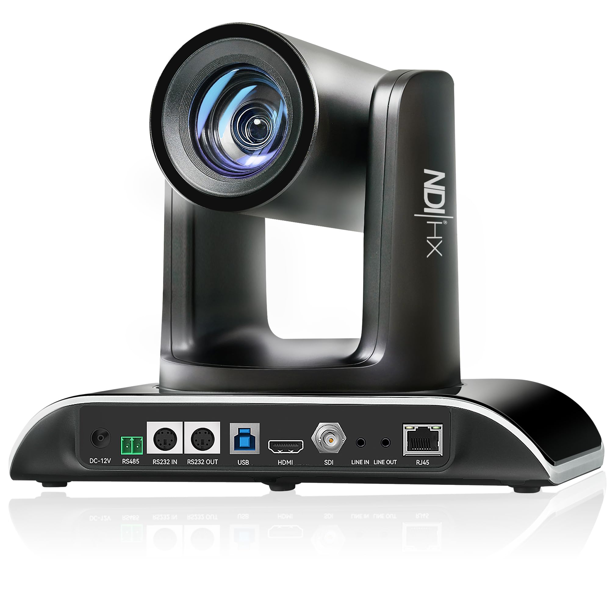 Tenveo AI Auto-Tracking NDI PTZ Camera – 20X Optical Zoom + 8X Digital, 3G-SDI/HDMI/USB3.0/LAN (PoE), 1080P60 for Live Streaming