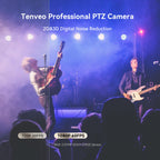 Tenveo AI Auto-Tracking NDI PTZ Camera – 20X Optical Zoom + 8X Digital, 3G-SDI/HDMI/USB3.0/LAN (PoE), 1080P60 for Live Streaming