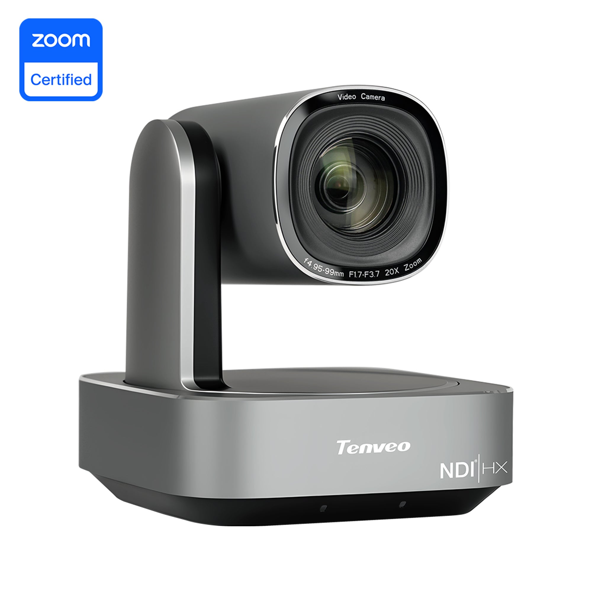 Tenveo Zoom Certified AI Auto-Tracking PTZ Camera with 20X Optical Zoom, 1080P 60FPS, HDMI, USB, IP Streaming & PoE