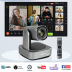 Tenveo Zoom Certified AI Auto-Tracking PTZ Camera with 20X Optical Zoom, 1080P 60FPS, HDMI, USB, IP Streaming & PoE
