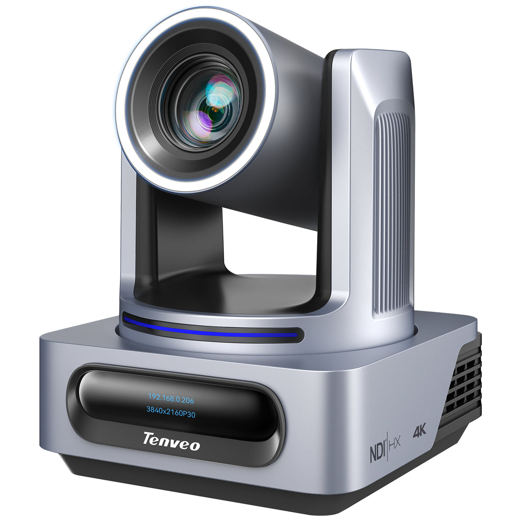 Tenveo 4K NDI PTZ Camera with AI Auto-Tracking, 20X Optical Zoom, HDMI/3G-SDI/USB3.0/LAN PoE for OBS, Zoom & vMix