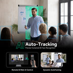 Tenveo 4K NDI PTZ Camera with AI Auto-Tracking, 20X Optical Zoom, HDMI/3G-SDI/USB3.0/LAN PoE for OBS, Zoom & vMix