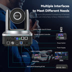 Tenveo 4K NDI PTZ Camera with AI Auto-Tracking, 20X Optical Zoom, HDMI/3G-SDI/USB3.0/LAN PoE for OBS, Zoom & vMix