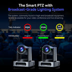 Tenveo VX30M-Ultra 4K60 NDI PTZ Camera with AI Auto Tracking | 30X Optical Zoom, SDI/HDMI/USB3.0/PoE for Live Streaming & Video Production