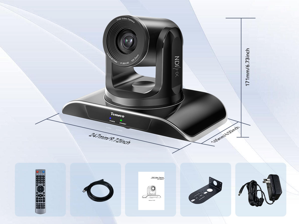 TEVO-VHD10N NDI Version USB HDMI SDI IP 10X Zoom Conference
