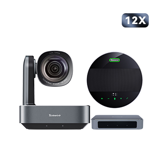 TEVO-VLGroup-12U 4K 12X optical zoom video conference ptz camera for vido conferencing zoom with speakerphone and hub 